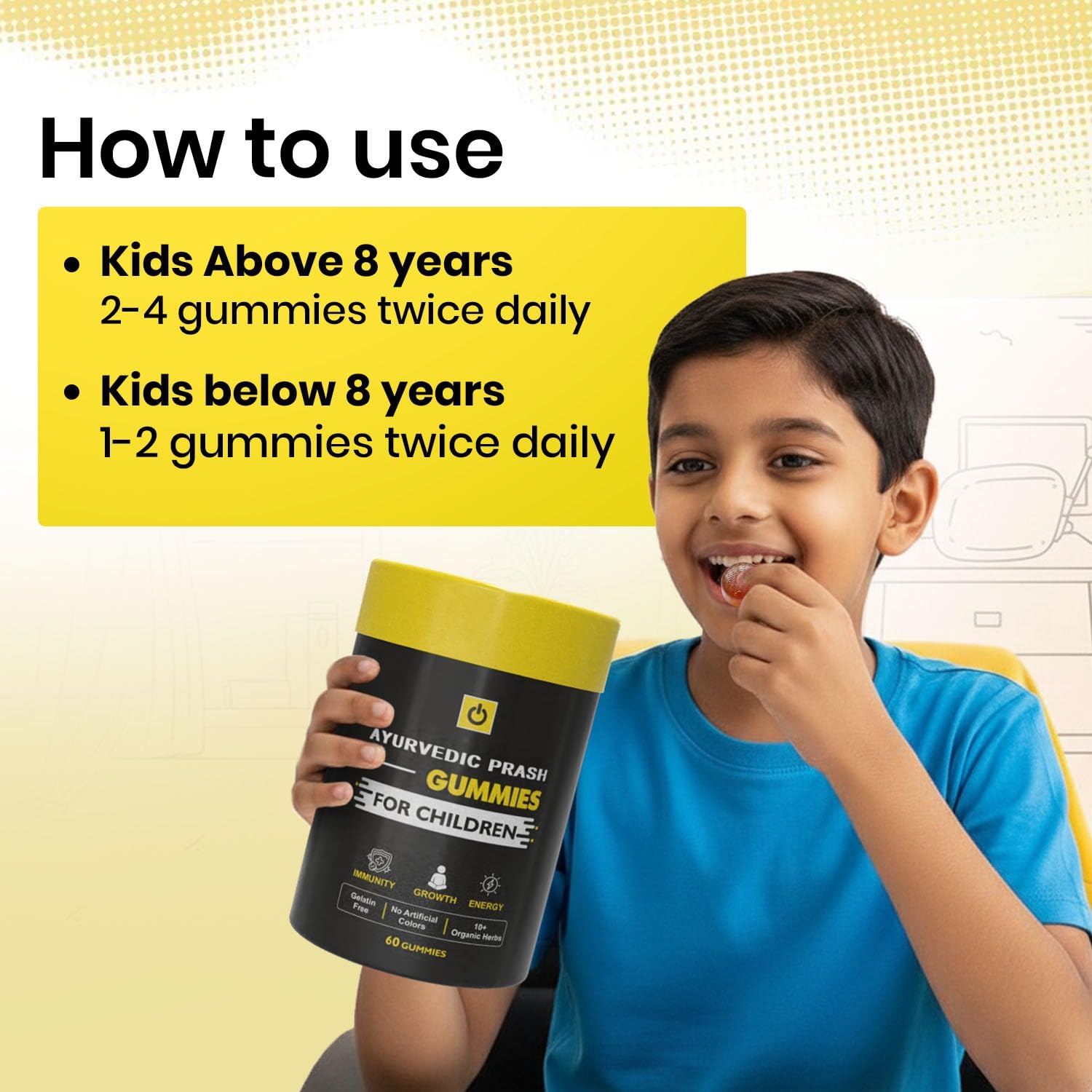PurshVeda Prash Gummies for Kids How To use