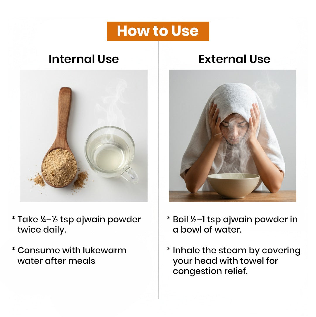 Organic Ajwain Powder How To use