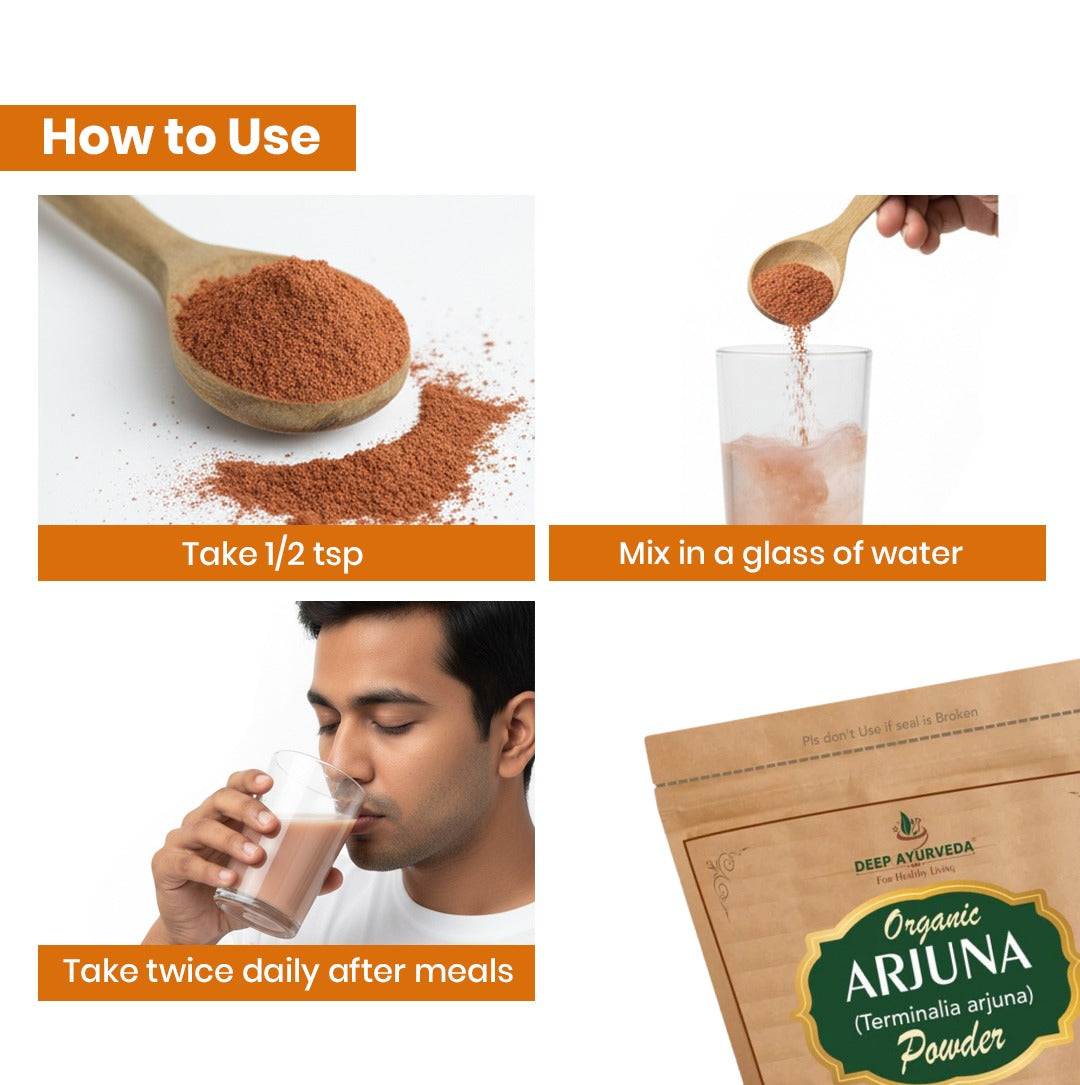 Organic Arjuna Bark Powder How To use