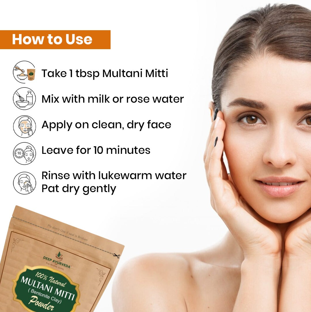 Organic Multani Mitti Powder How To use