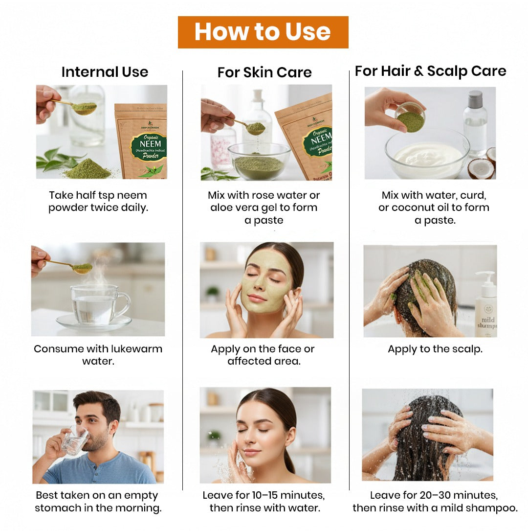 Organic Neem Powder How To use