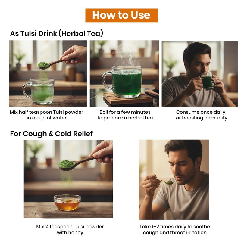 Organic Tulsi Powder How To use