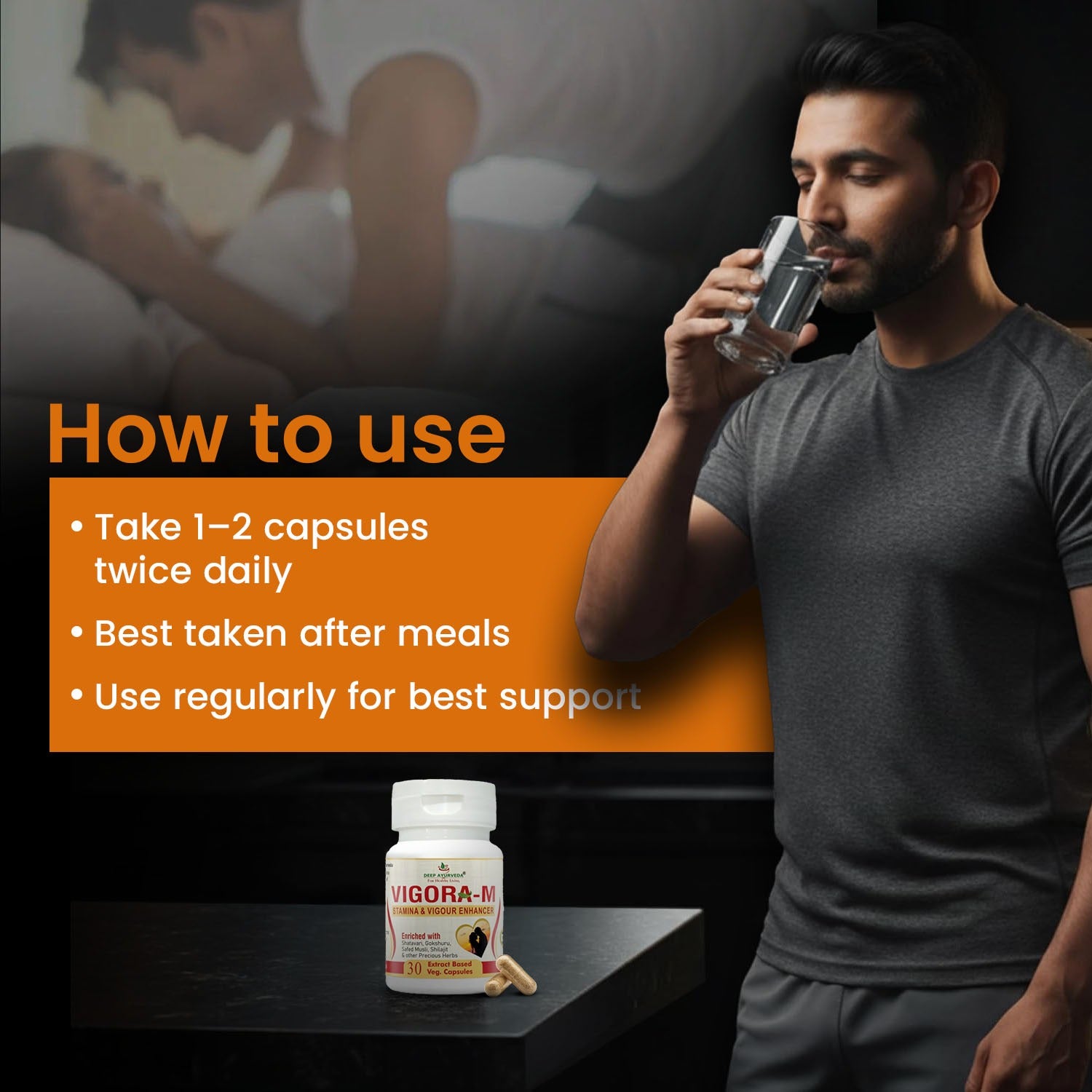 Vigo ra-M Capsule Improves Male Vitality, Strength and Stamina