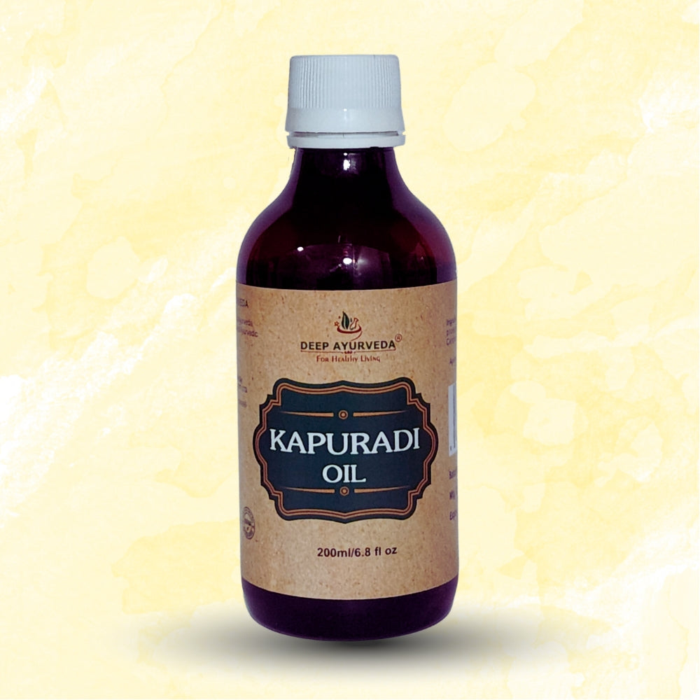 Kapooradi Oil For Body Massage & Panchkarma Therapy - Deep Ayurveda India