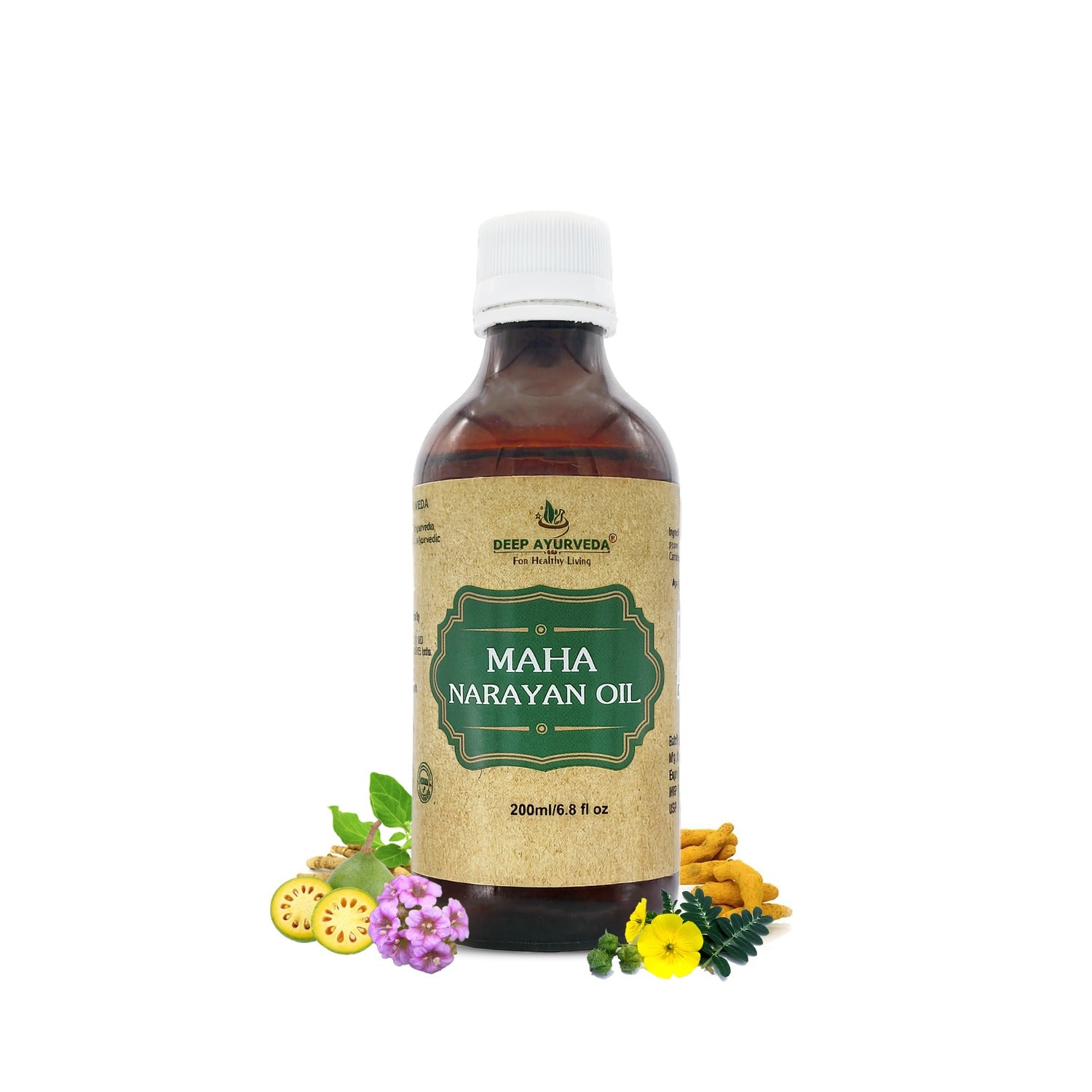 Deep Ayurveda Mahanarayan Oil- Ayurvedic Pain Relief Oil for Joints & Muscles