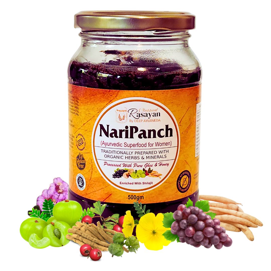 Vajayu ® Prash+ NariPanch® Combo Pack: Restore and Rejuvenate Your Energy, Stamina, and Vitality for Improved Wellbeing - Deep Ayurveda India
