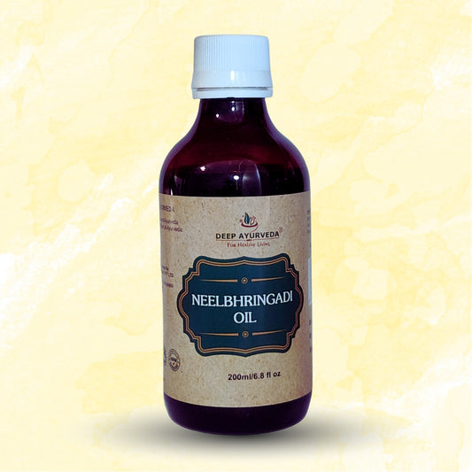 Neelbhringadi Oil Promote Hair Growth, Prevent Hair Fall, and Stimulate Hair Follicles - Deep Ayurveda India