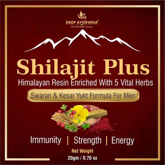 Vajayu® Shilajit Resin+  With Gold & Kesar for Double Strength for Men's Vitality, Stamina & Energy-20gm Pack