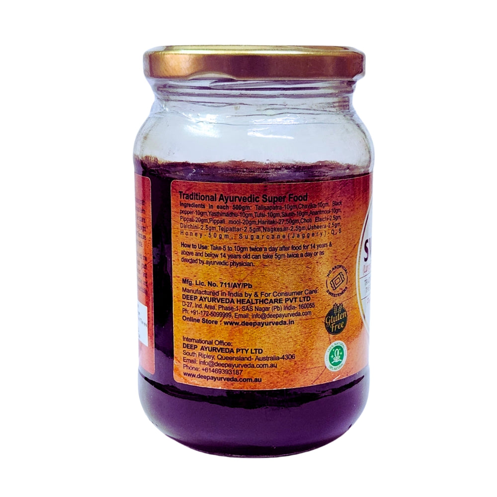 Swasani® Ayurvedic Rasayan for Respiratory Health for All | Natural Superfood for Lungs Detox Formulation-500gm - Deep Ayurveda India