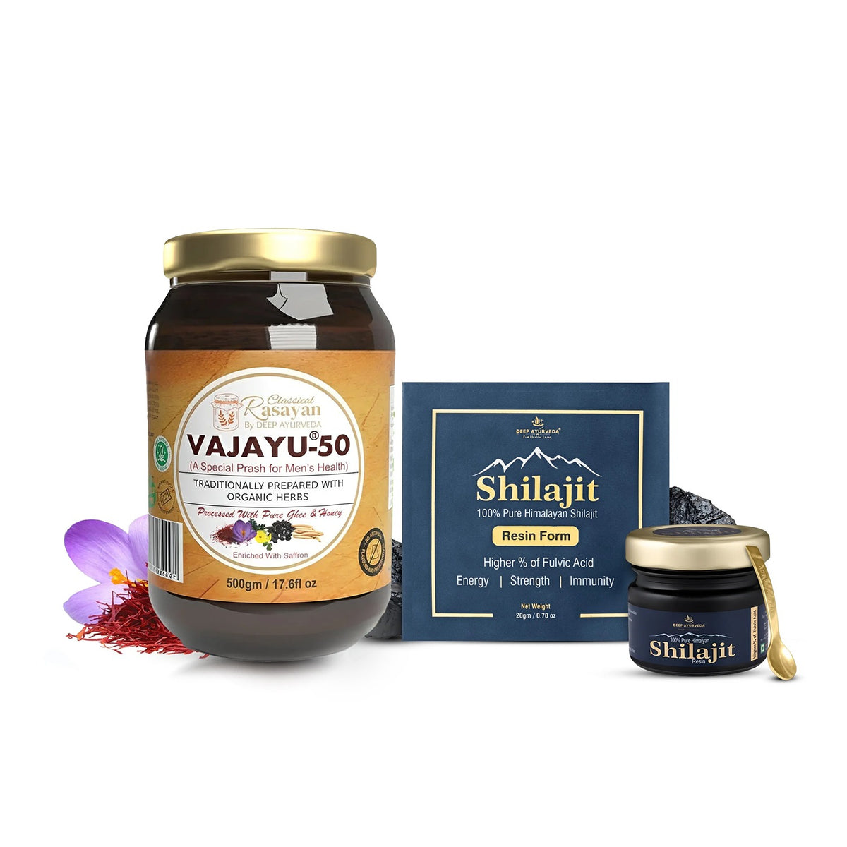 Vajayu Prash & Pure Himalayan Shilajit Resin Combo