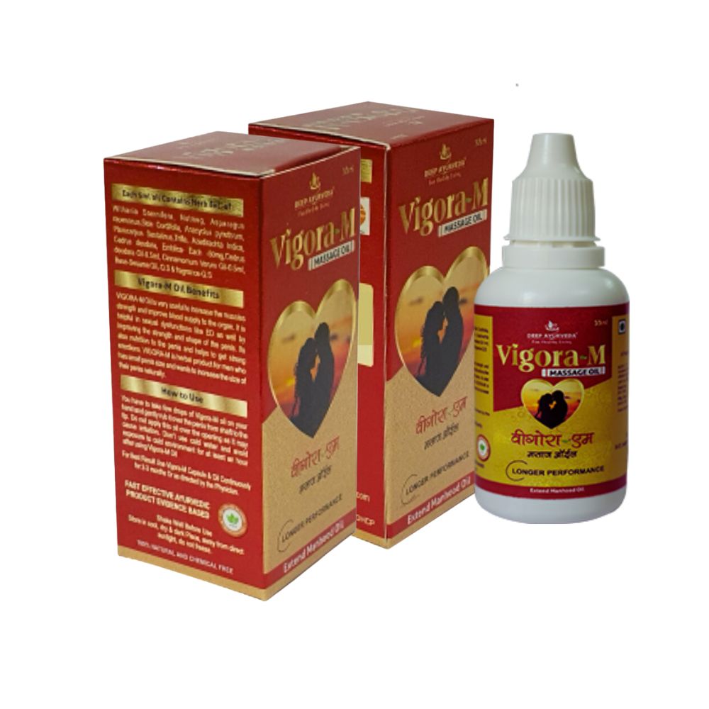 Vig ora- M- Massage Oil For Male | Strengthen the Nerves & Improving Performance - Deep Ayurveda India