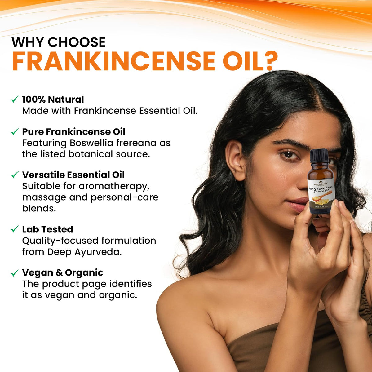 Frankincense Pure Essential Oil - Promotes Skin Health, Reduces Stress & Enhances Meditation