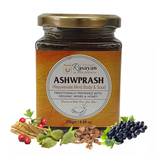 AshwPrash Best Super Food for Men’s & Women’s Health Support | Ashwagandha Prash for Overall Health - Deep Ayurveda India