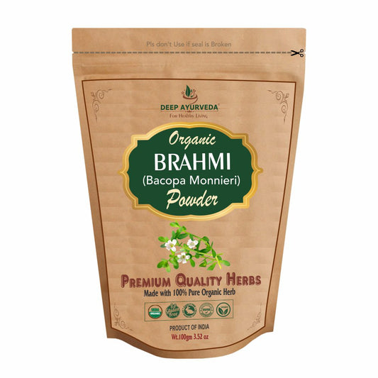Organic Brahmi Powder (Bacopa Monnieri) - Deep Ayurveda India