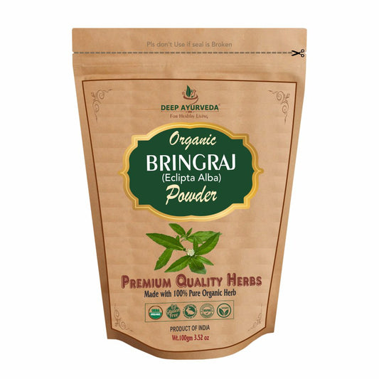 Organic Bhringraj Powder (Eclipta Alba) Helps in Hair Problems - Deep Ayurveda India