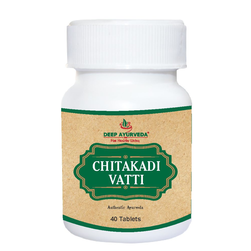 Chitrakadi Vatti for digestive Health | Classical Formulation 40 Tablet Pack - Deep Ayurveda India