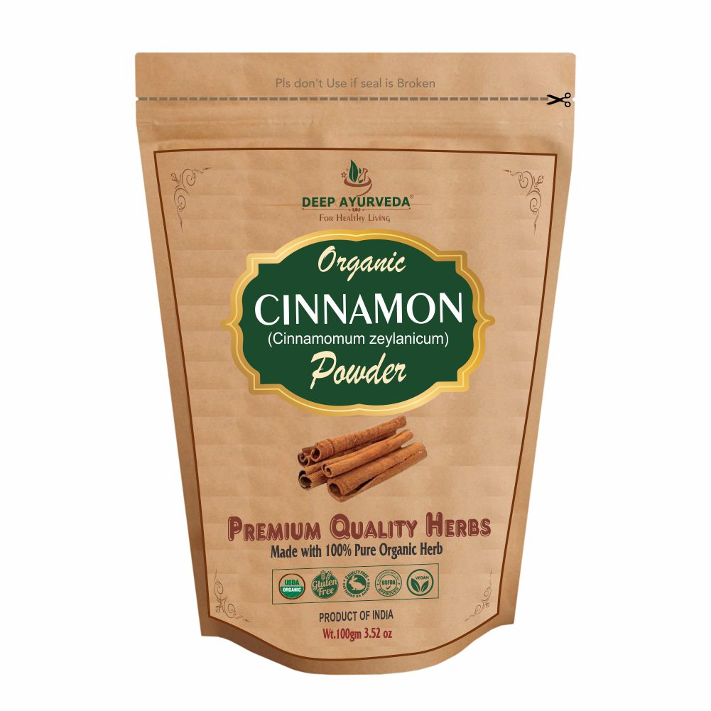 Organic Dalchini Powder (Cinnamomum zeylanicum) to Help Manage Blood Sugar, Digestion, Weight Loss - Deep Ayurveda India