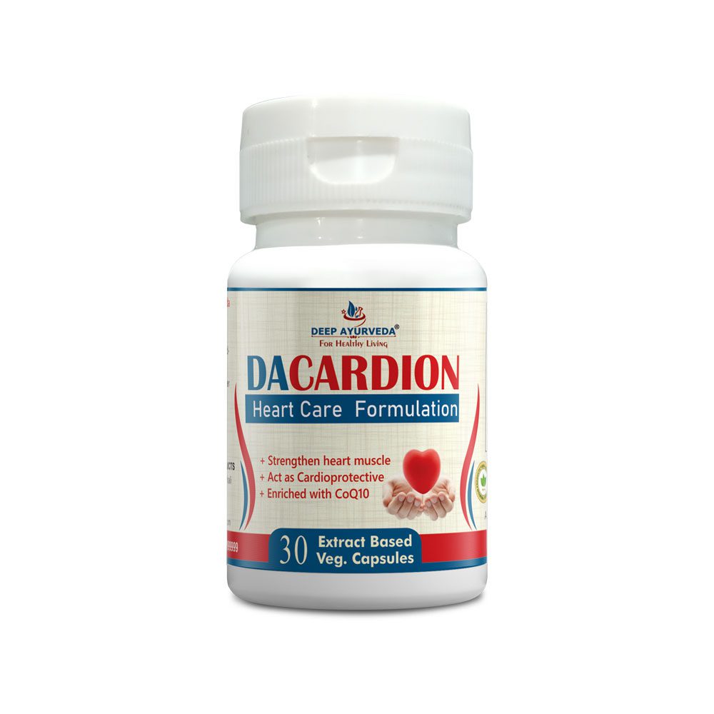 Da-Cardion for Heart Health | Extract Based Vegan Capsule - Deep Ayurveda India
