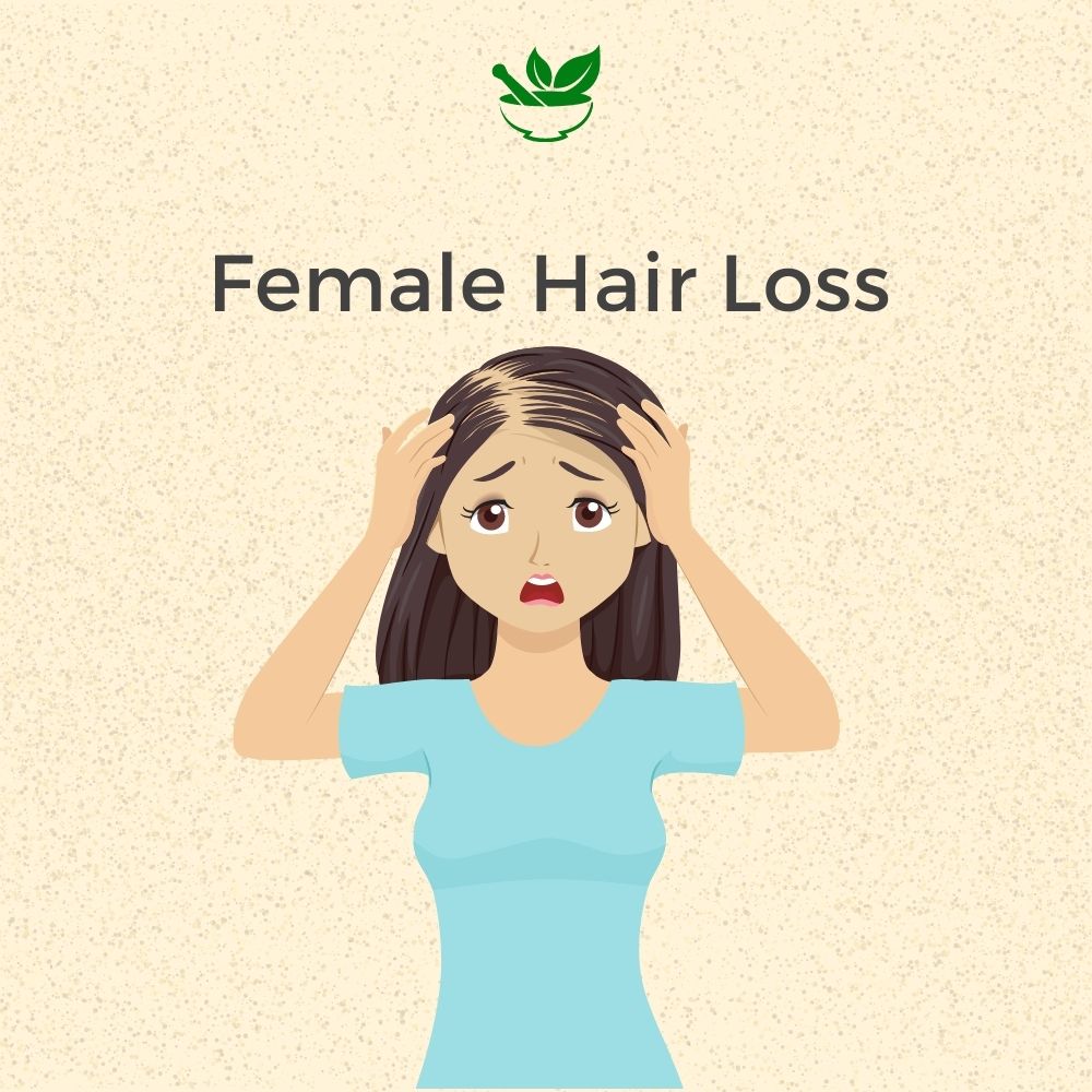 Female Hair Loss Ayurvedic Management 30 Days Pack - Deep Ayurveda India