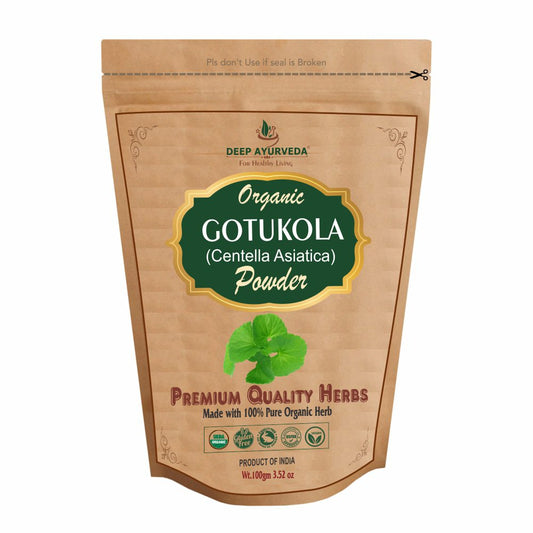 Organic Gotukola Powder (Centella Asiatica) - Deep Ayurveda India
