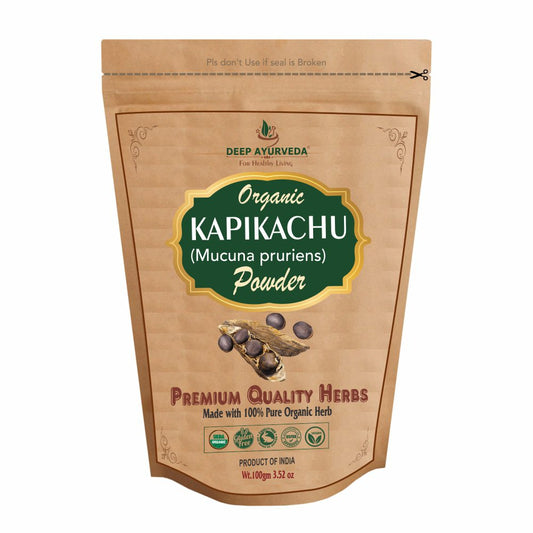 Organic Kapikachu Powder (Mucuna Pruriens) | 100 gm - Deep Ayurveda