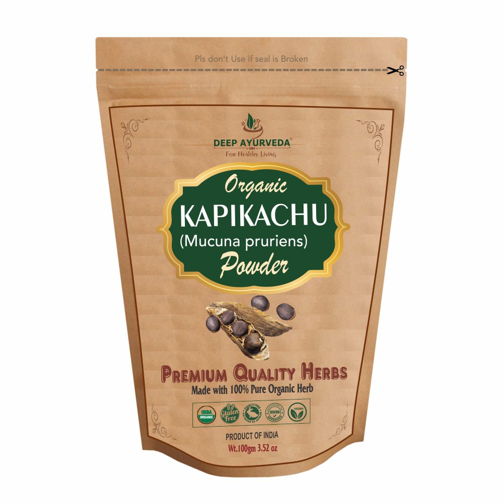 Organic Kapikachu Powder (Mucuna Pruriens) - Boosts Libido, Reduces Stress & Supports Men’s Health - Deep Ayurveda India