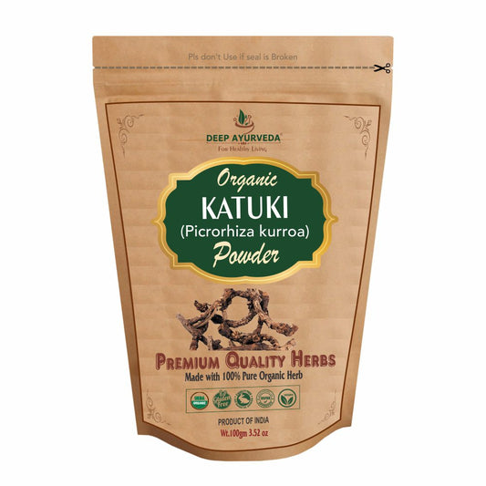 Organic Katuki Powder (Picrorhiza kurroa) - Deep Ayurveda India