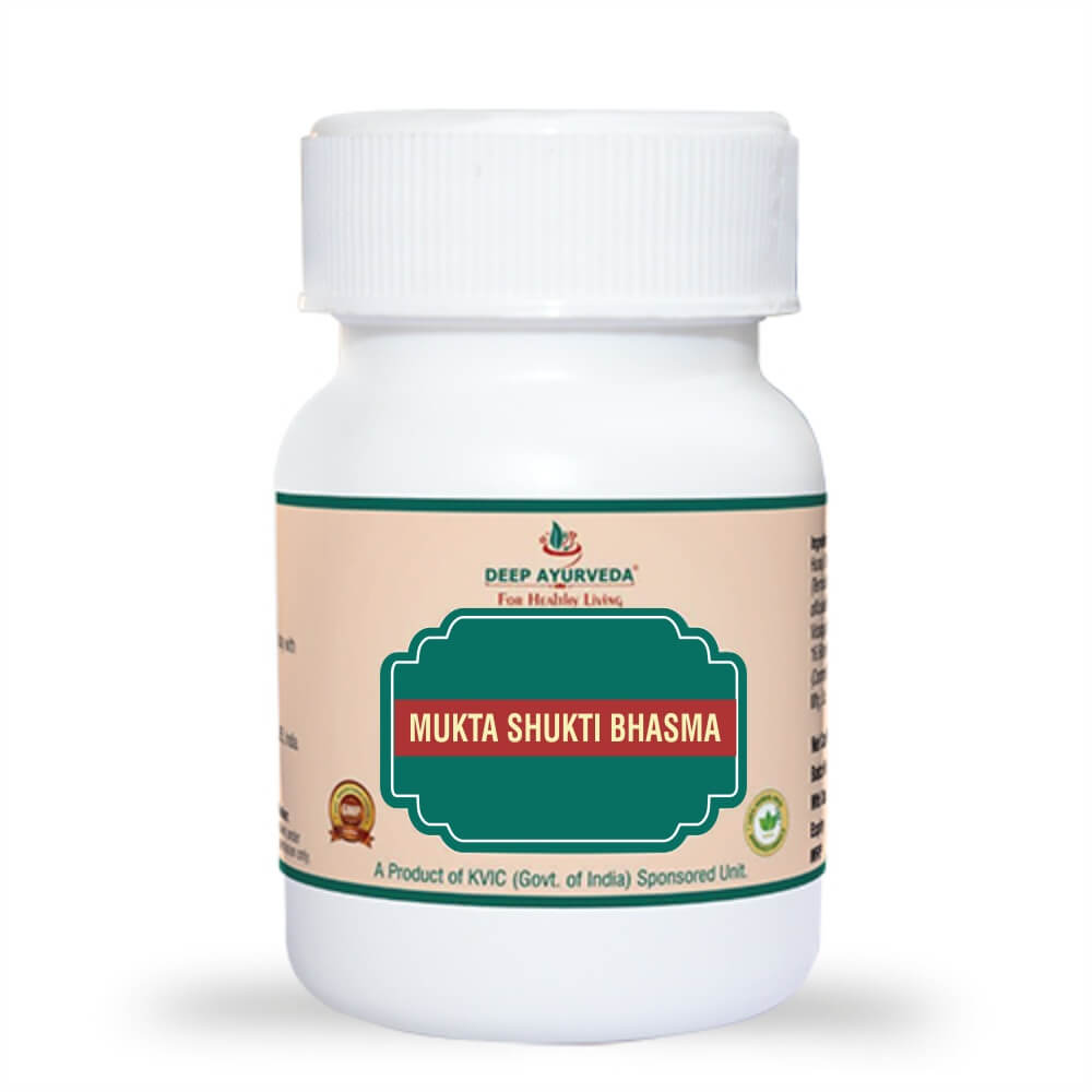 Mukta Shukti Bhasma Helps in managing Acidity, Heartburn and Bone Health - Deep Ayurveda India