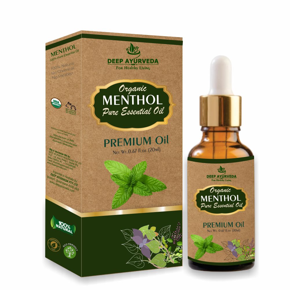 Menthol Pure Essential Oil (Mentha Arvensis) | 20ml - Deep Ayurveda India