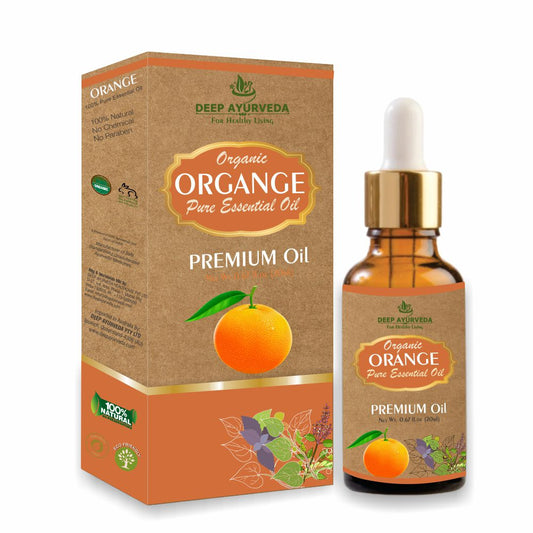 Orange Pure Essential Oil - Uplifts Mood, Eases Stress & Rejuvenates Skin - Deep Ayurveda India