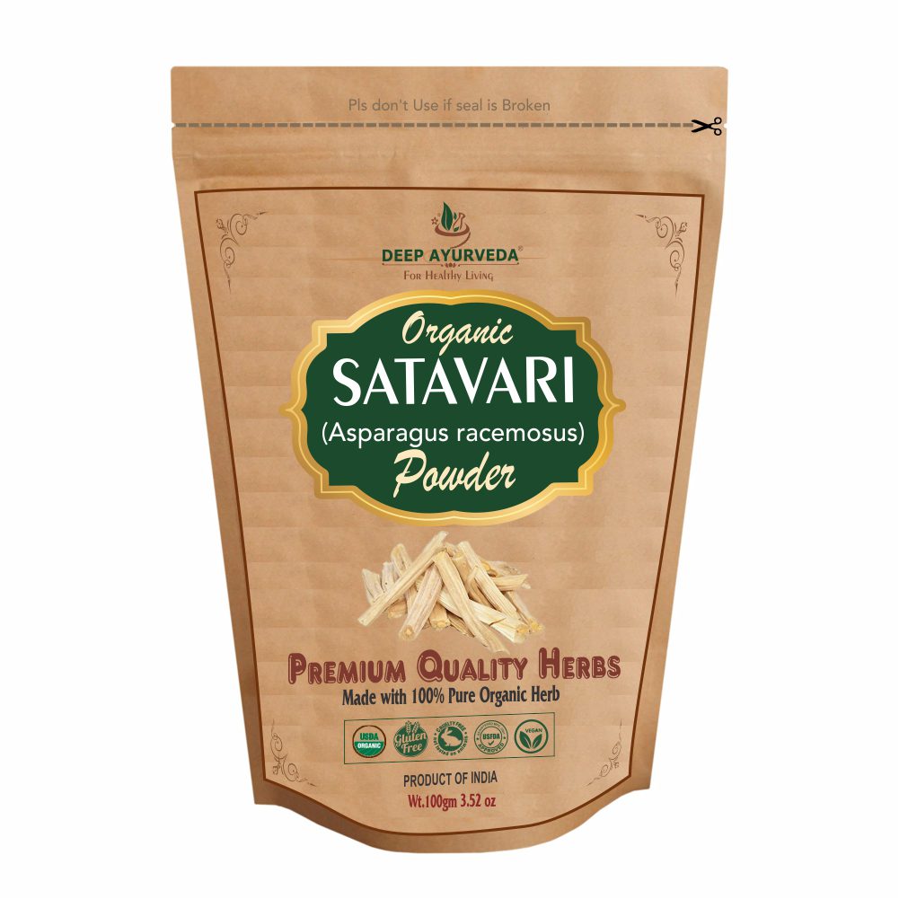 Organic Satavari Powder (Asparagus racemosus) | 100 gm - Deep Ayurveda