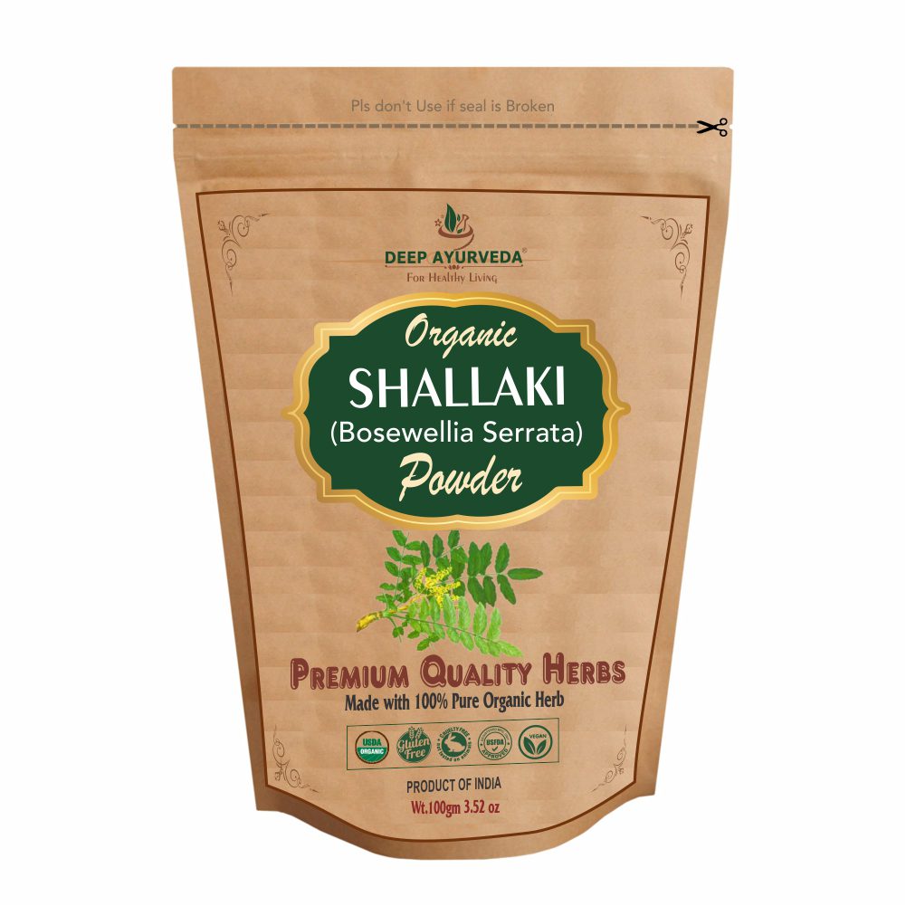 Organic Shallaki Powder (Bosewellia Serrata) - Reduces Joint Pain, Eases Inflammation & Promotes Bone Health - Deep Ayurveda India