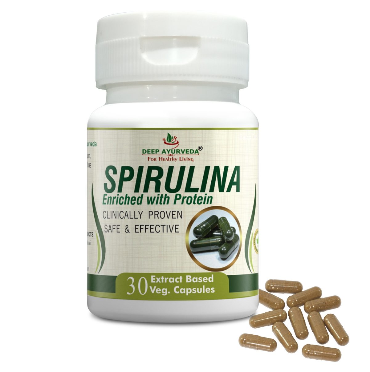 Spirulina | 30 Vegan Capsule - Deep Ayurveda
