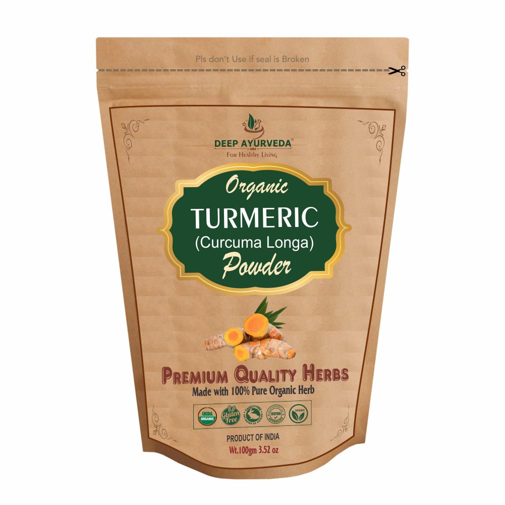 Organic Turmeric Powder (Curcuma Longa) - Reduces Inflammation, Promotes Skin Health & Enhances Immunity - Deep Ayurveda India