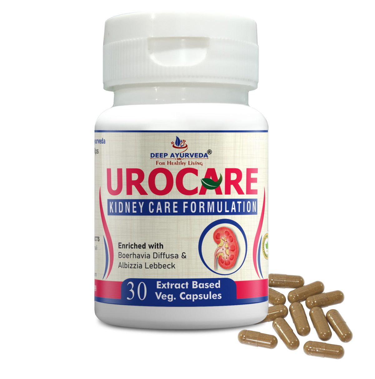 Urocare for Kidney  & Prostate Care-30 Vegan Capsule Pack - Deep Ayurveda India
