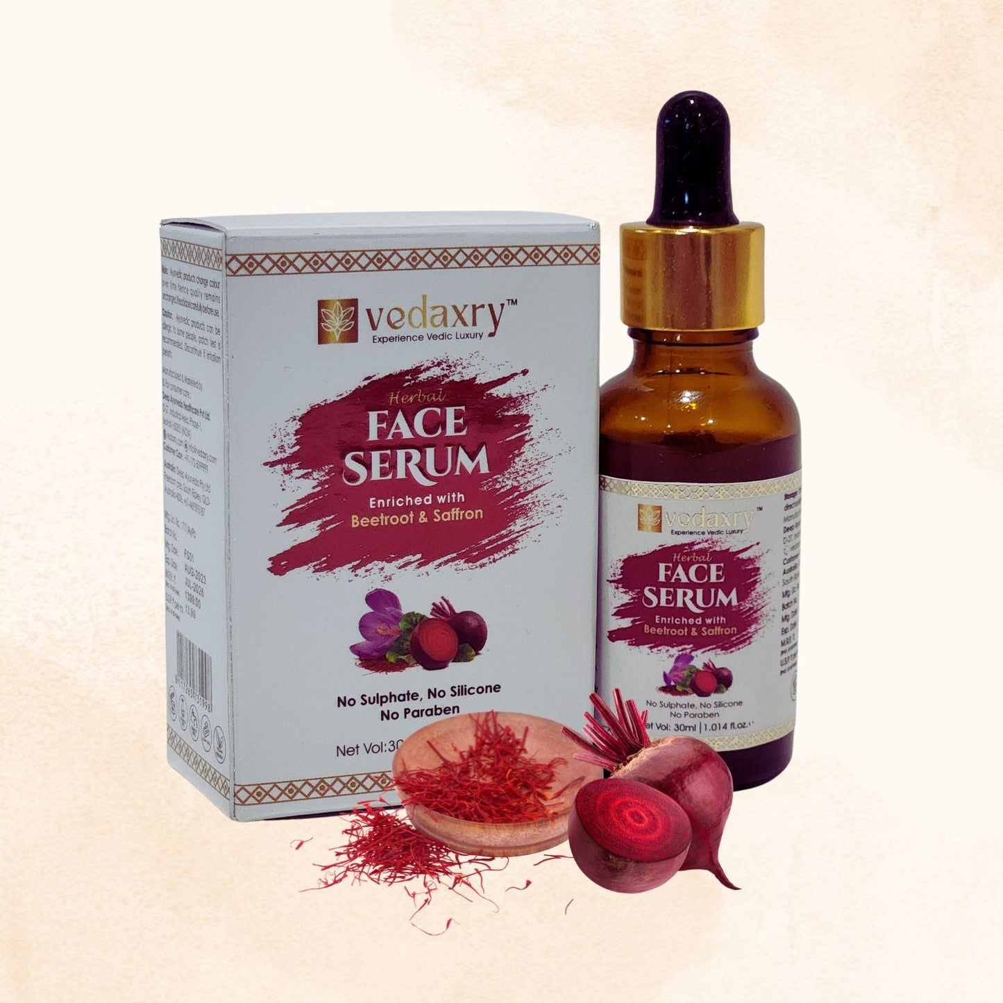 Vedaxry 3-Step Ayurvedic Face Care Vedic Pack (Face Cleanser, Face Toner, Face Serum) - Complete Skin Care Regimen - Deep Ayurveda India