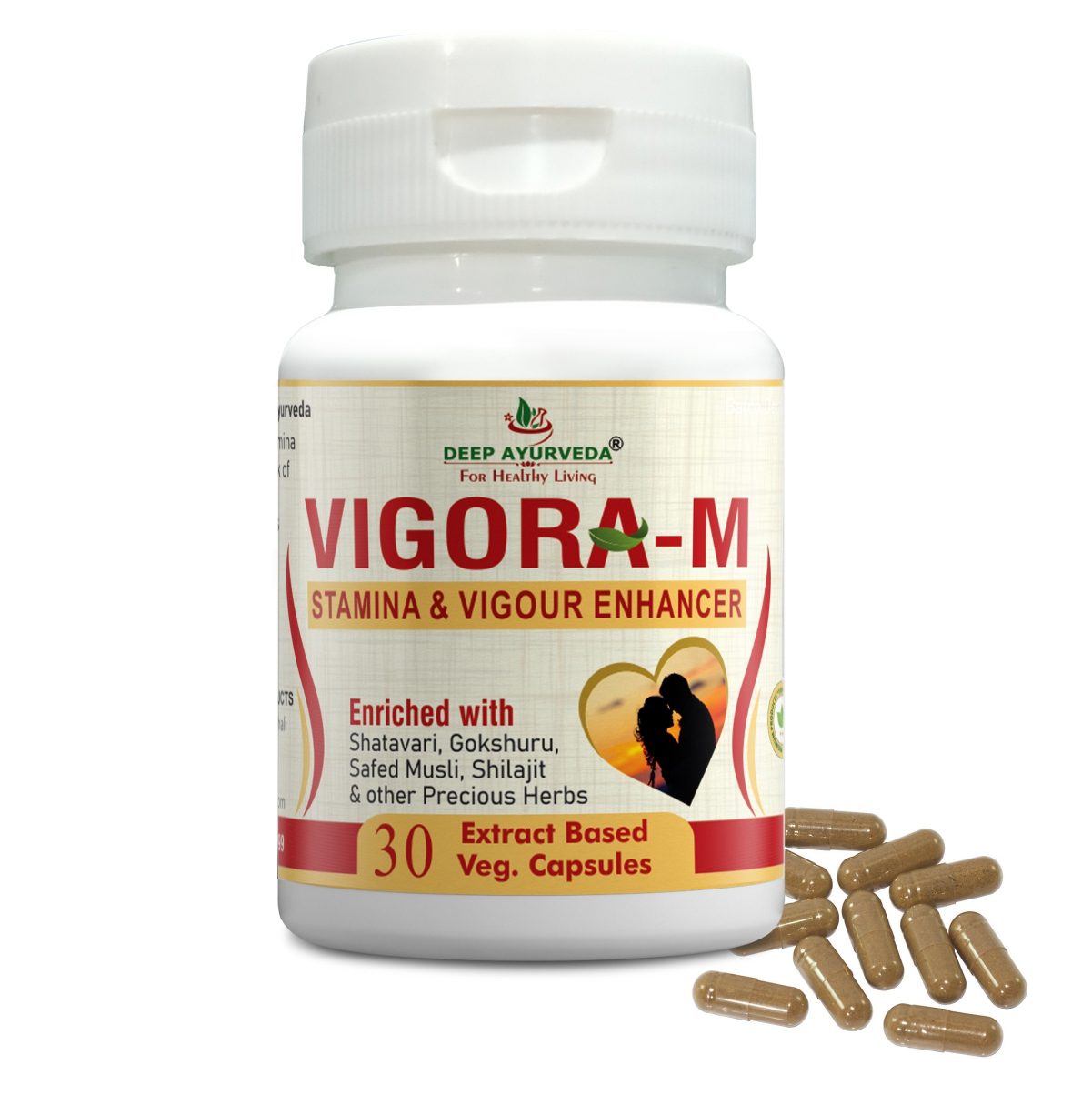 Vigora-M for Male Health | Stamina & Energy Booster Vegan Capsule - Deep Ayurveda India