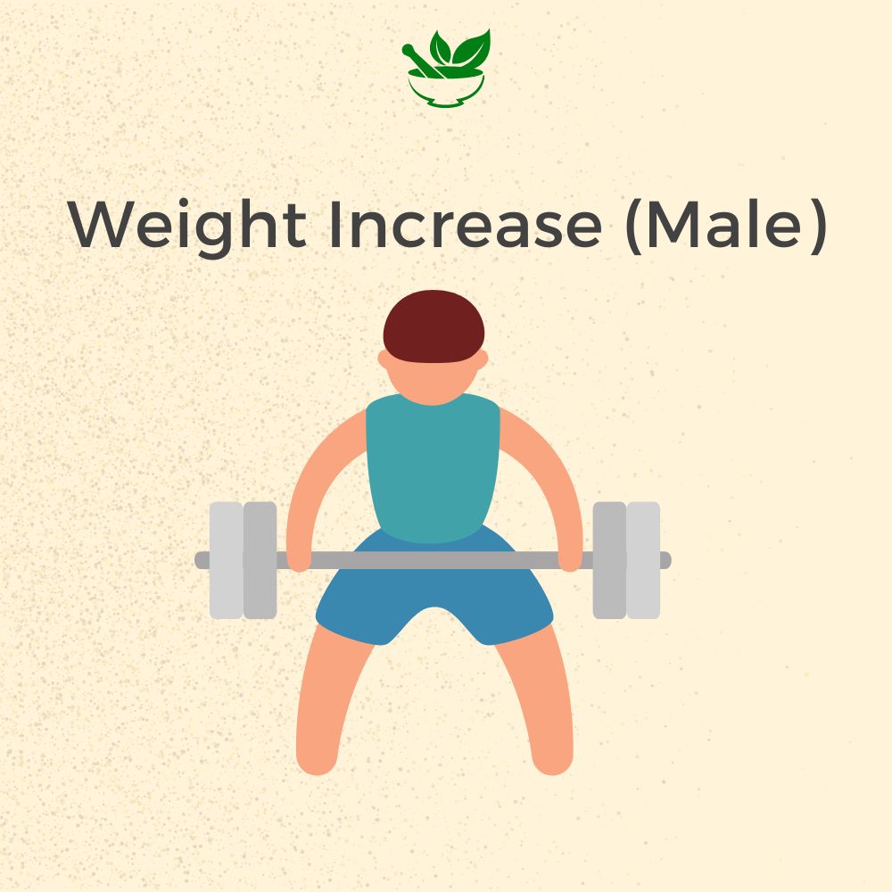 Wajan (Weight) Gain for male Ayurvedic Management 30 Days Pack