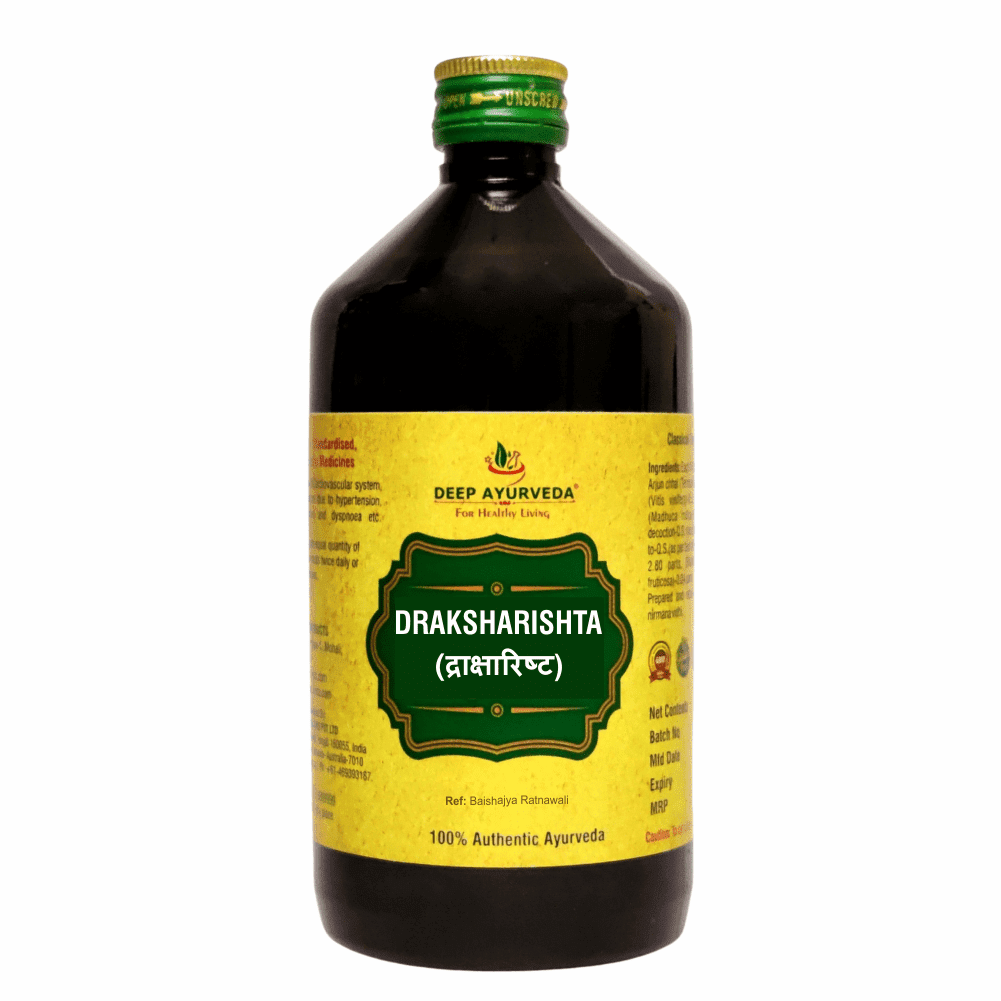 Draksharishtam Provides Natural Support in Digestion and Respiratory Disorders, Weakness - Deep Ayurveda India