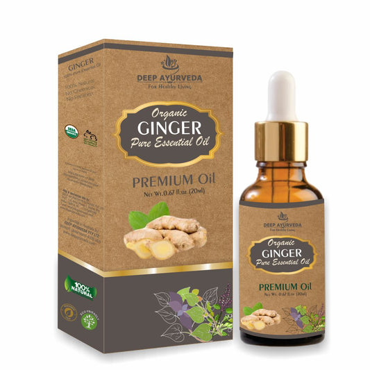 Ginger Pure Essential Oil (Zingiber Officinale) | 20ml - Deep Ayurveda India
