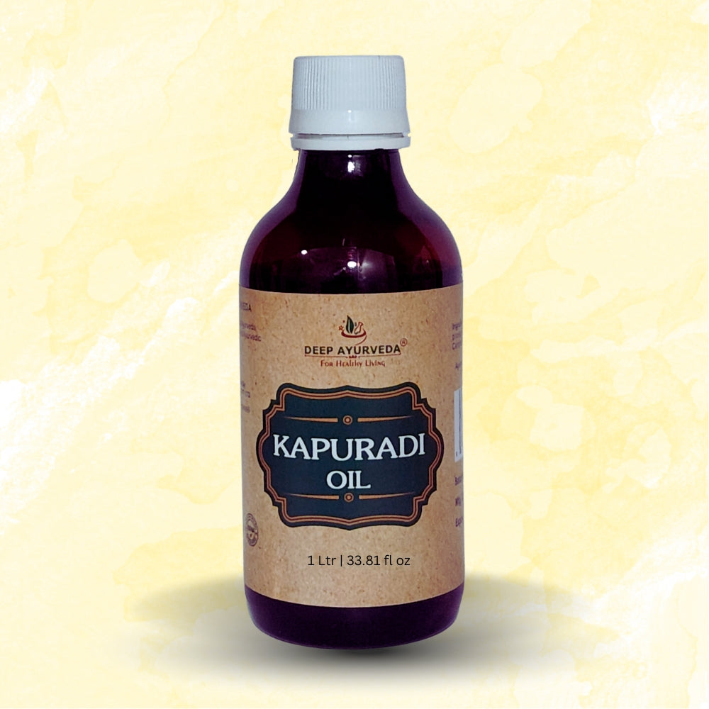 Kapooradi Oil For Body Massage & Panchkarma Therapy - Deep Ayurveda India