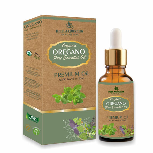 Oregano Pure Essential Oil - Natural Antibacterial, Relieves Cough & Boosts Immunity - Deep Ayurveda India