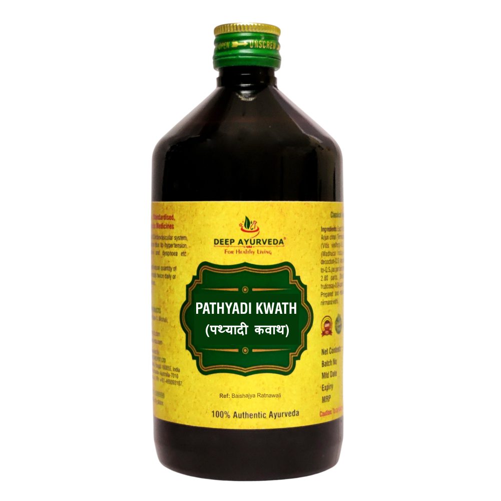 Pathyadi Kwath (Pravahi) for Headache and Migraine | 450 ml Pack - Deep Ayurveda India