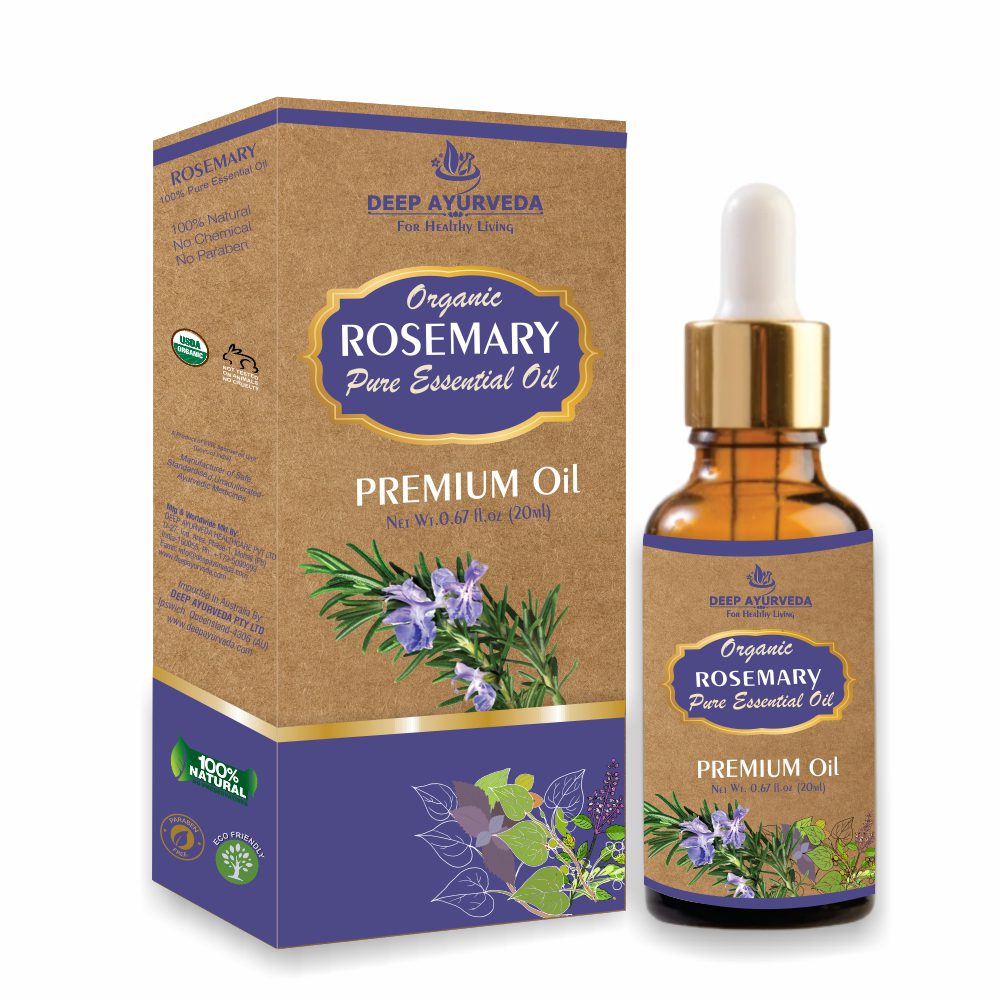 Rosemary Pure Essential Oil (Rosemarinus Officinalis) | 20ml - Deep Ayurveda India