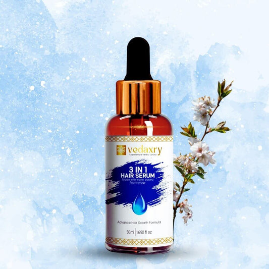 Vedaxry 3 in One Hair Serum Infused with Silver Water for hair fall, dandruff, and dullness | 30ml Pack, Spl Launch Offer upto 50% Off Till 31st Oct.23 - Deep Ayurveda India