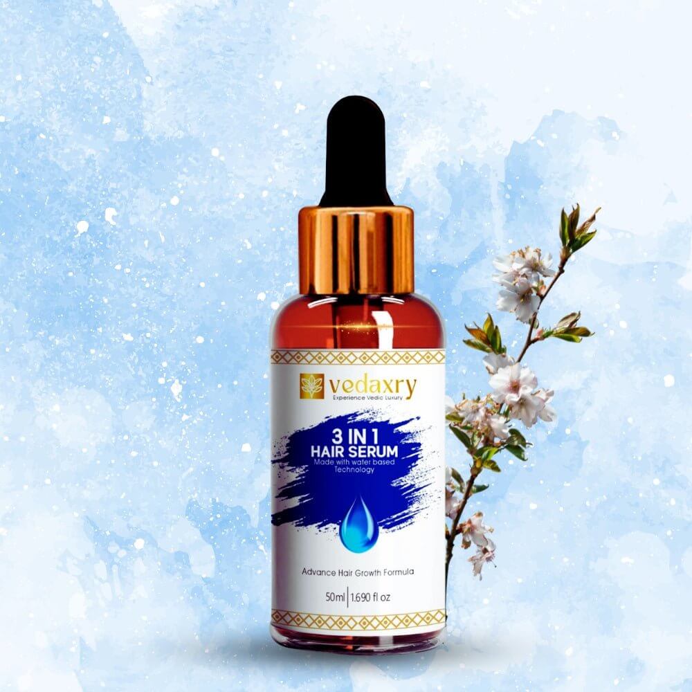 Vedaxry 3 in One Hair Serum Infused with Silver Water for hair fall, dandruff, and dullness | 30ml Pack, Spl Launch Offer upto 50% Off Till 31st Oct.23 - Deep Ayurveda India